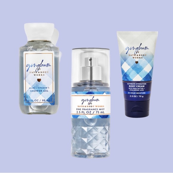 Bath & Body Works Other - SOLD 🆕BBW- Gingham Travel Set 🆕 2.5oz & 3oz